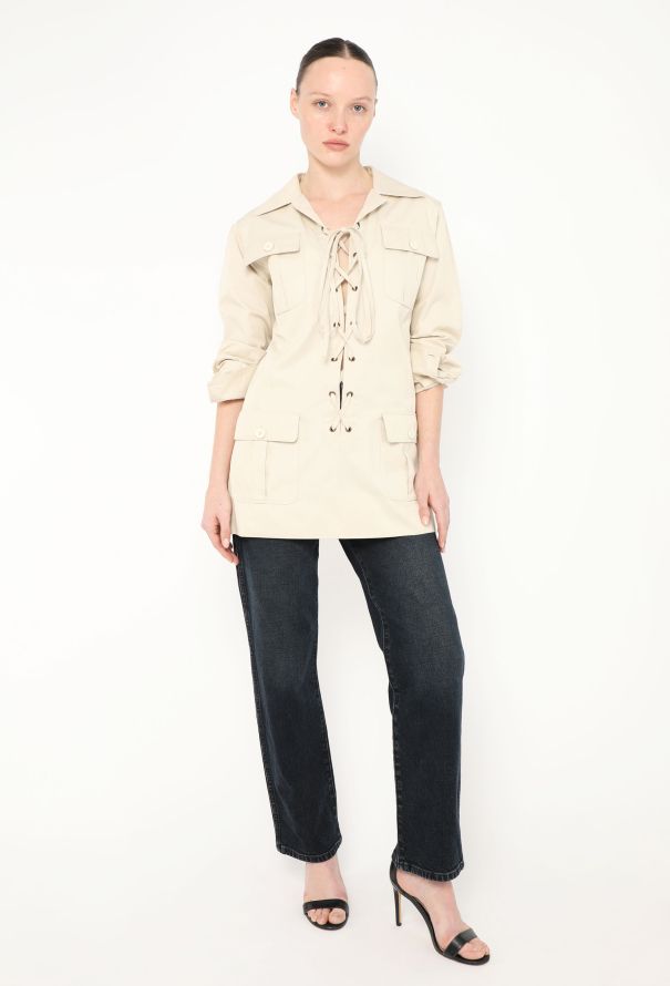Saint Laurent ICONIC 1968 Saharan Lace-Up Tunic - 2