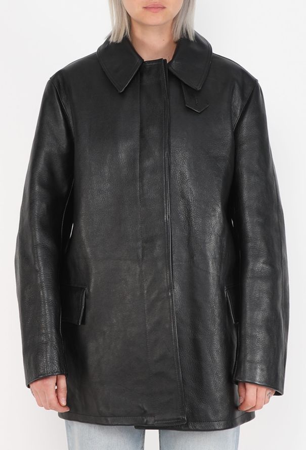 Raf Simons Leather Car Coat, S/S 2023 - 6