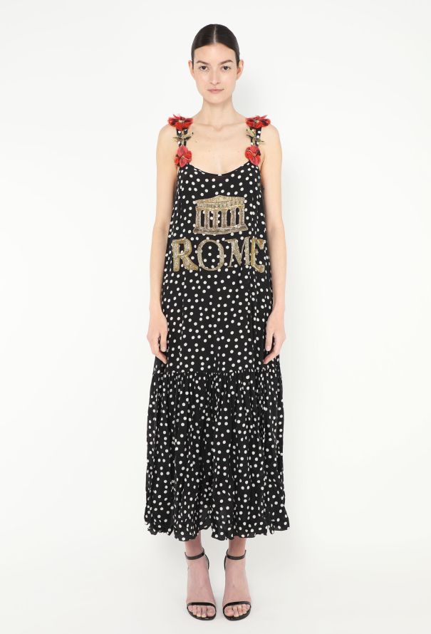 Dolce & Gabbana S/S 2016 Dotted Chiffon 'Rome' Dress - 1