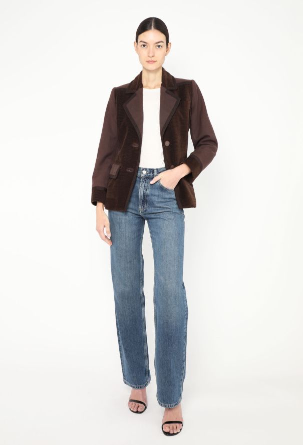 Saint Laurent F/W 1988 Corduroy Trim Blazer - 5 Saint Laurent F/W 1988 Corduroy Trim Blazer - 5