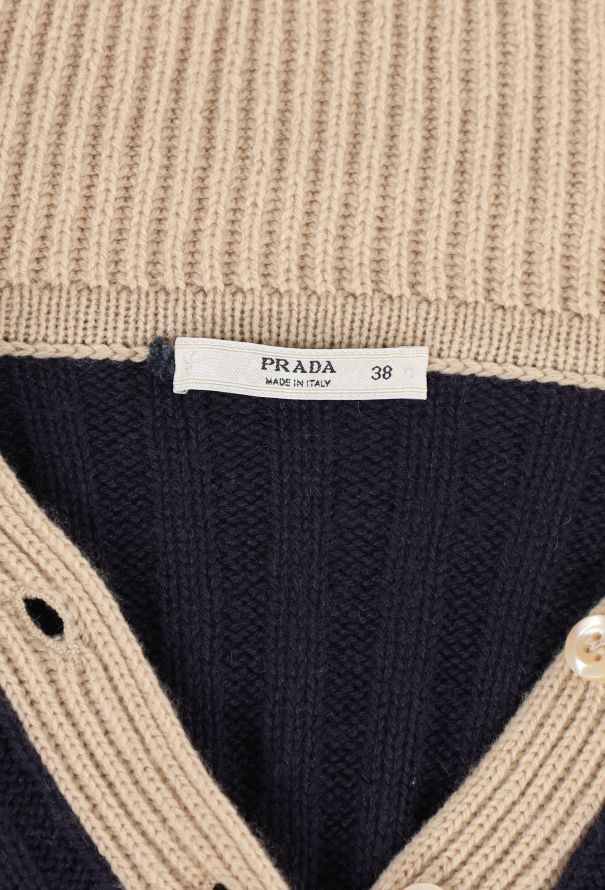 Prada Ribbed Cashmere Polo Top - 5