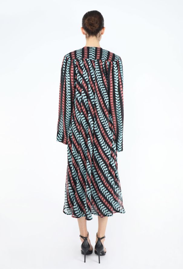Balenciaga 2011 Graphic Kaftan Dress - 4