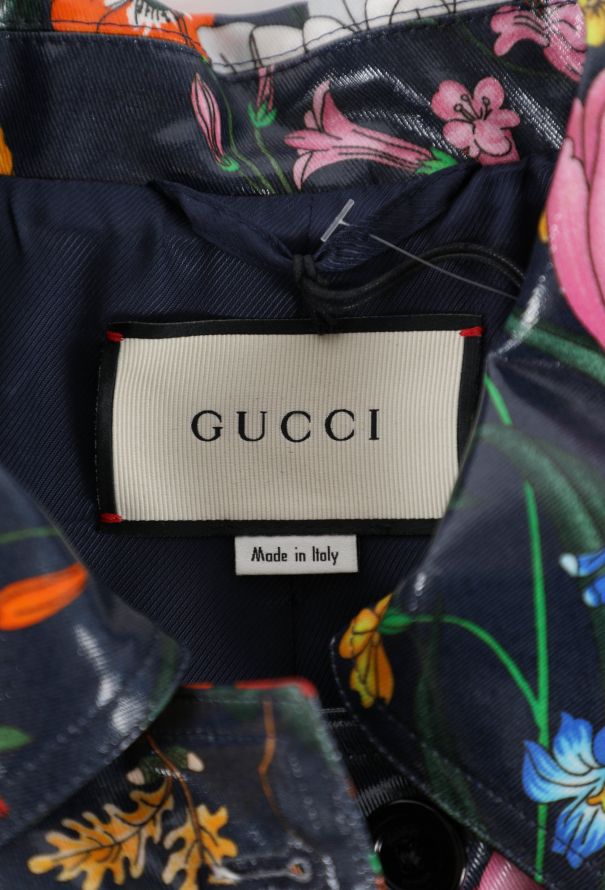 Gucci F/W 2018 Floral Belted Vinyl Trench - 7