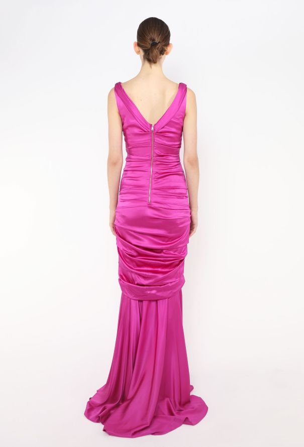 Dolce & Gabbana Late '90s Draped Charmeuse Gown - 5