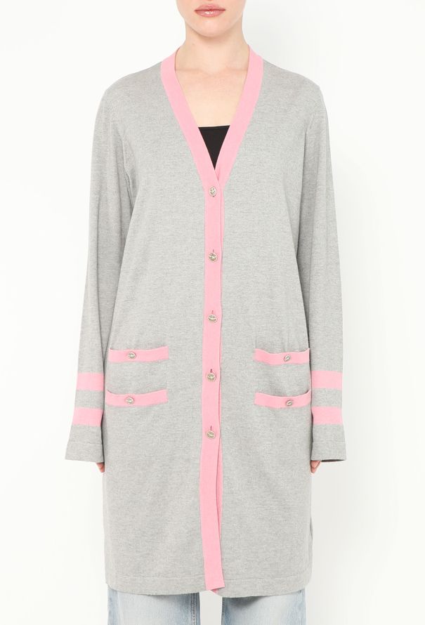 Chanel Cashmere Bicolor Cardigan - 2