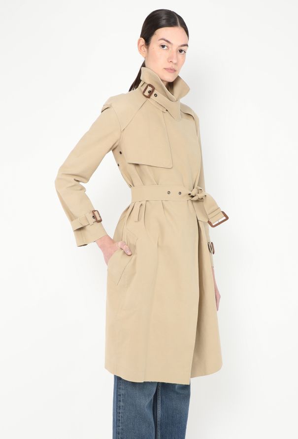Céline Belted Mackintosh Trench Coat - 1