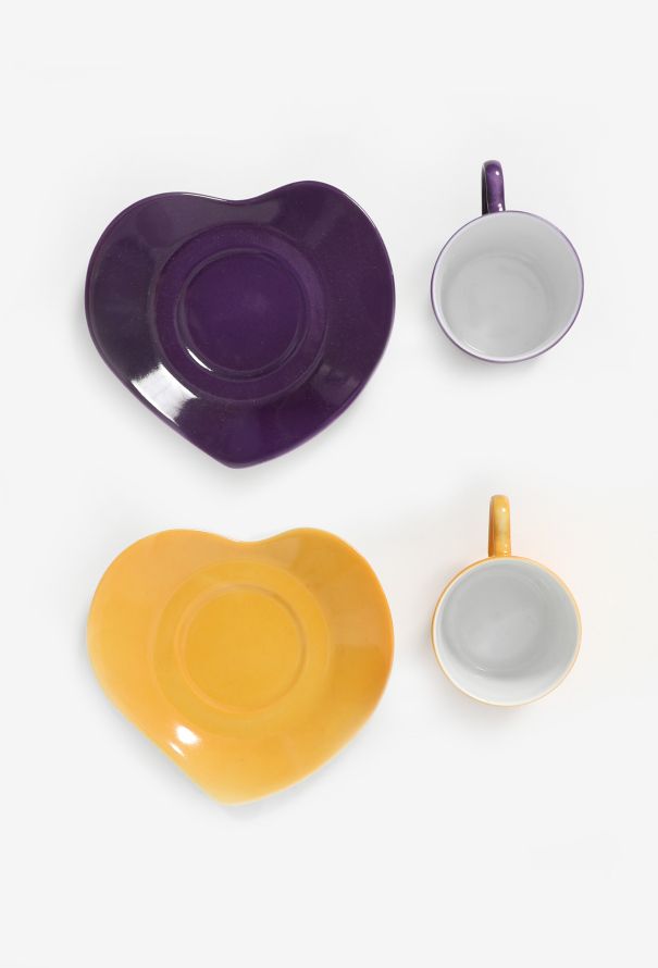 Saint Laurent Vintage Porcelain Heart Espresso Set - 5