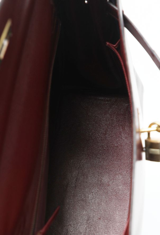 Hermès Vintage 1959 Rouge H Box Kelly Retourné 32 - 13
