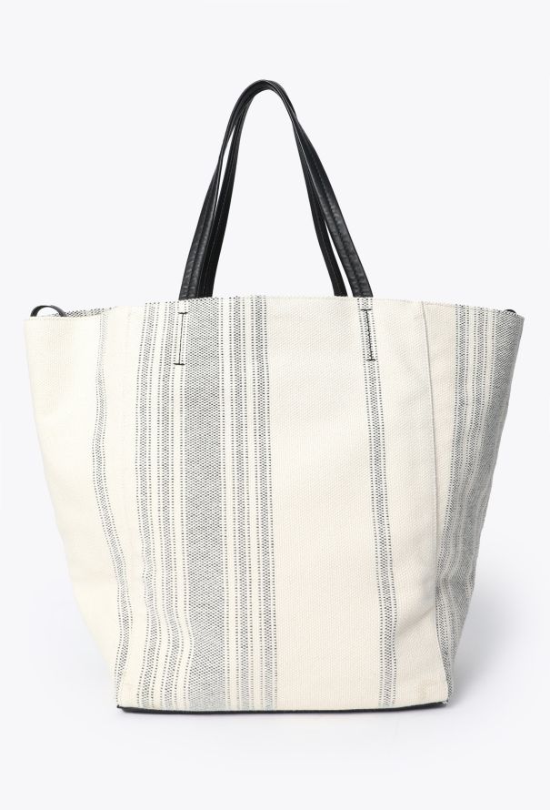 Céline Striped Canvas Phantom Tote - 5 Céline Striped Canvas Phantom Tote - 5