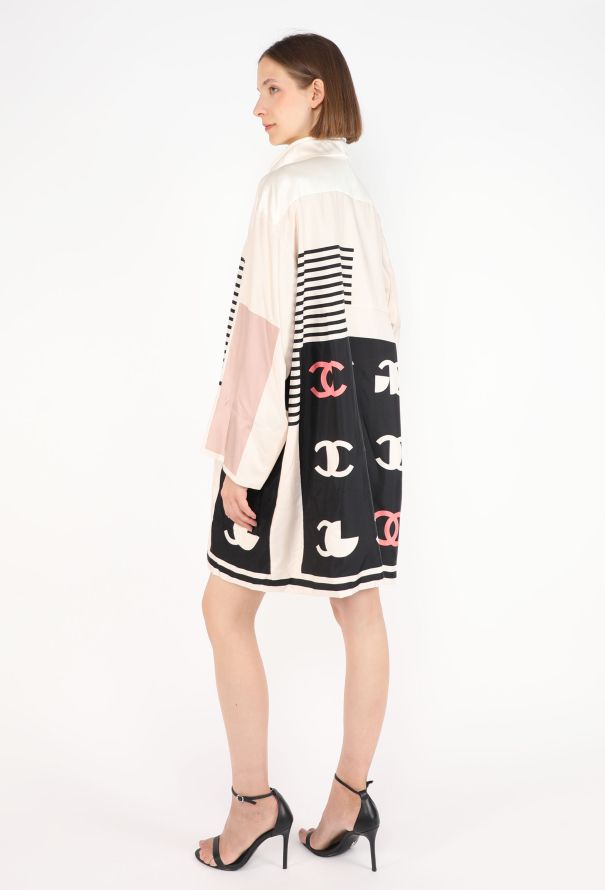 Chanel Graphic Rue Cambon Silk Tunic, S/S 2021 - 6