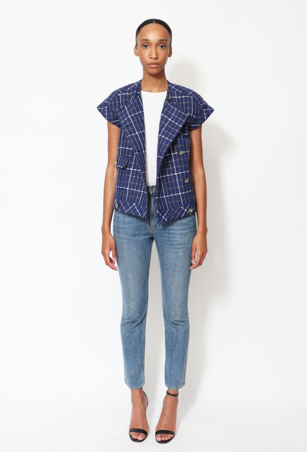 Chanel Resort 2020 Metallic Checkered 'CC' Top - 4 Chanel Resort 2020 Metallic Checkered 'CC' Top - 4
