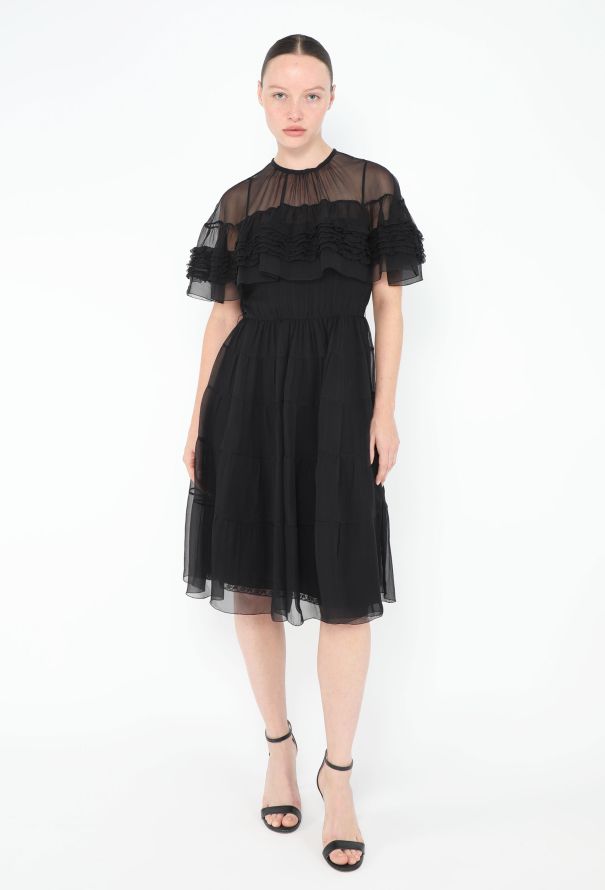 Prada 2019 Tiered Silk Dress - 3