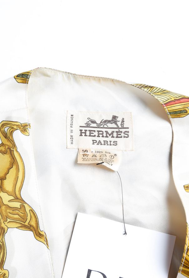 Hermès '90s 'Les Parures du Vent' Silk Vest - 4