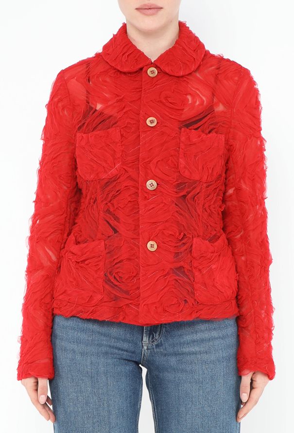 Comme des Garçons 2020 Embroidered Tulle Jacket - 2