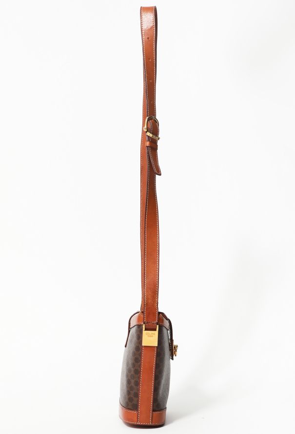 Sold at Auction: VINTAGE CELINE MACADAM COATED CANVAS BUCKET BAG