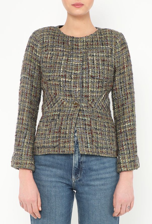 Chanel 2003 Cinched Linen Tweed Jacket - 1