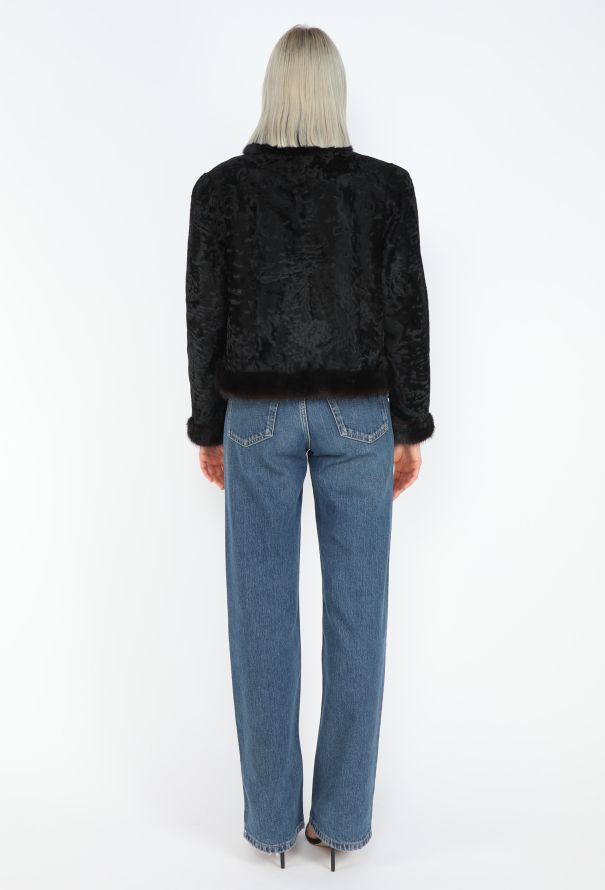 Saint Laurent ULTRA RARE Late '70s Astrakhan Fur Jacket - 5