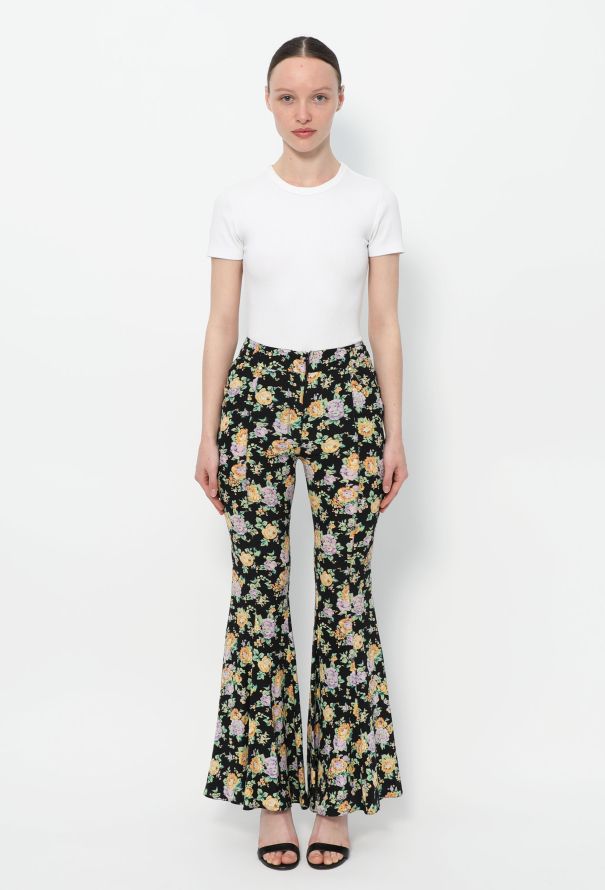 Gianni Versace Silk Palazzo Pants, 1990s - 1