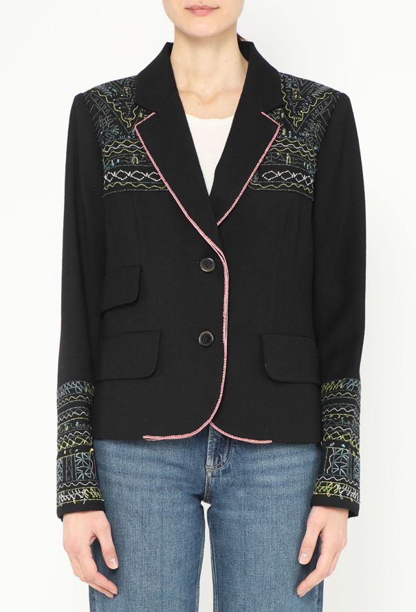 Kenzo 2022 Embroidered Twill Blazer - 1