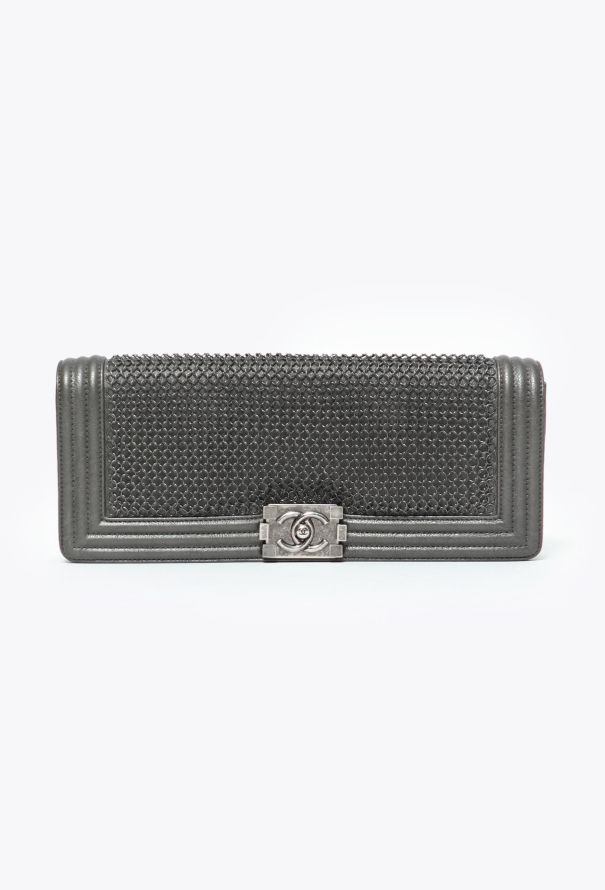 Chanel Metallic Chainmail Boy Clutch - 1