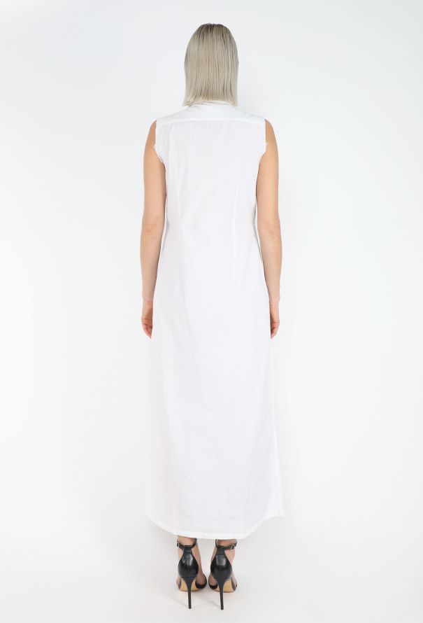 Maison Margiela Early '90s Frayed Cotton Maxi Dress - 5