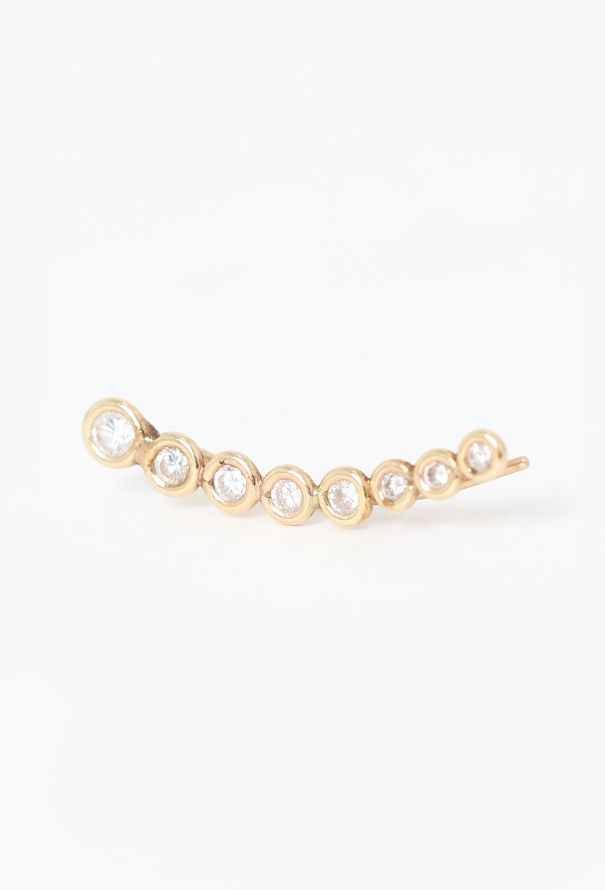 Modern Fine Jewelry Jacquie Aiche 18k Yellow Gold & Diamond Single Earring - 3