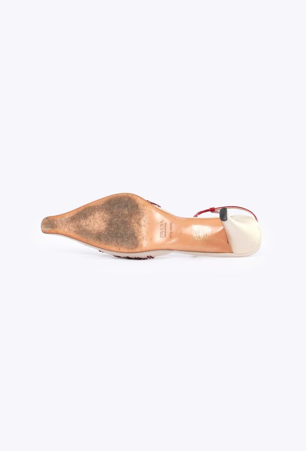 Prada Satin Beaded Heels, 2000 - 5