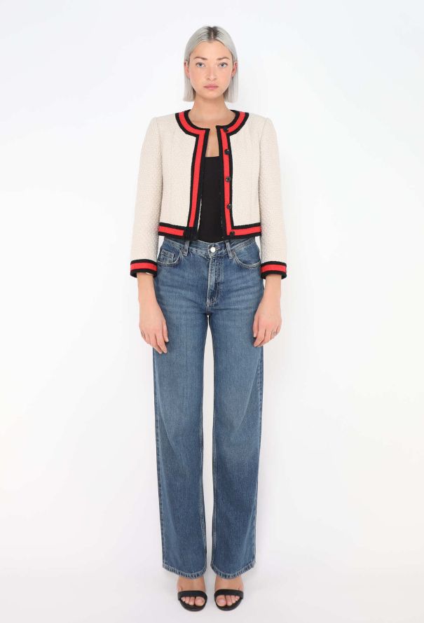 Chanel CAMPAIGN F/W 2001 Bouclé Cropped Jacket - 4