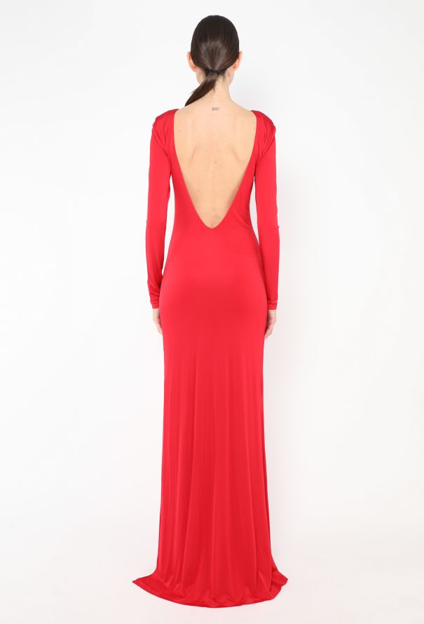 Plunging Open-Back Gown - 5