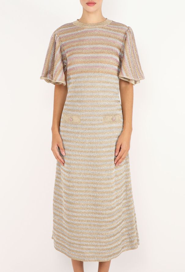 Chanel Striped Lurex Gripoix Dress, S/S 2024 - 3