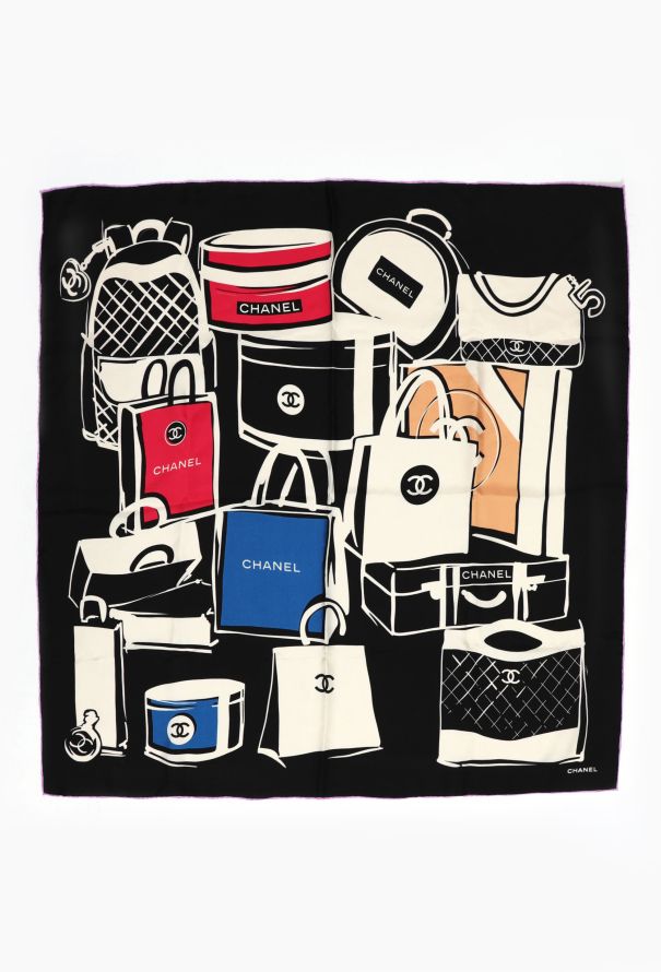 Chanel Bag Print Silk Scarf - 1