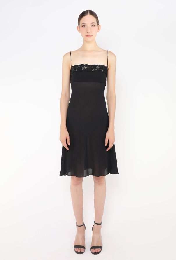 Dolce & Gabbana F/W 2002 Silk Lace-Trim Slip - 1