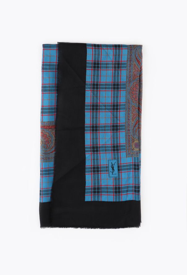 Saint Laurent '70s Paisley Checkered Scarf - 5 Saint Laurent '70s Paisley Checkered Scarf - 5