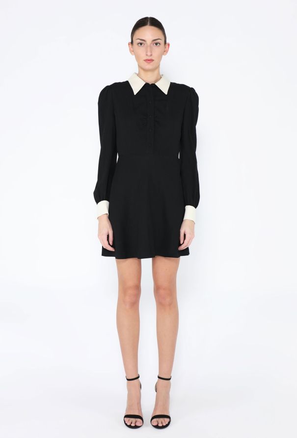 Saint Laurent S/S 2015 Contrast Collared Dress - 3