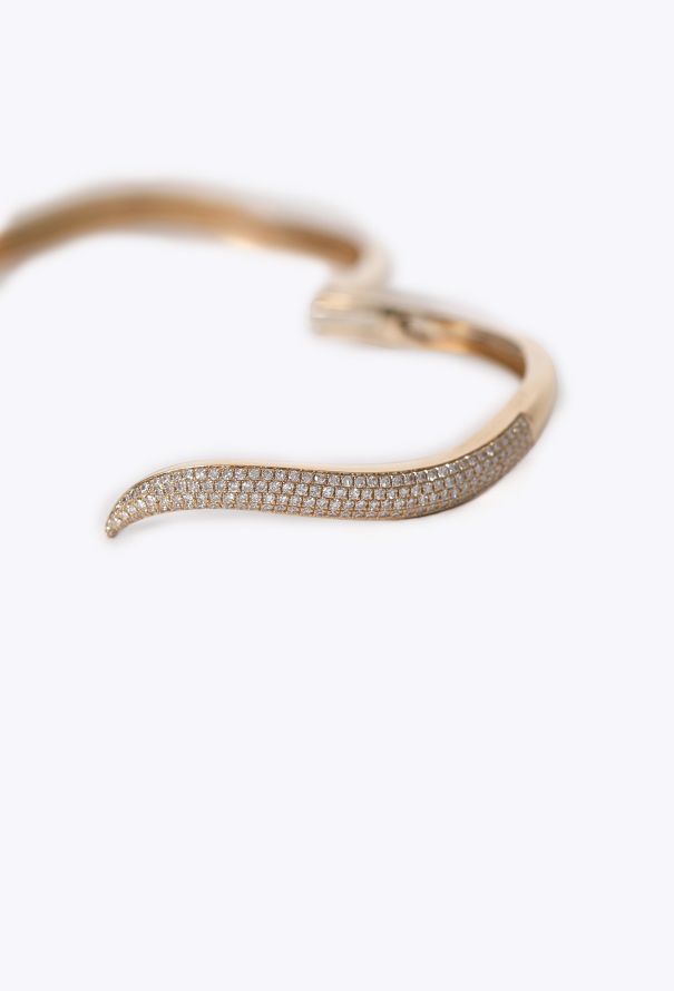 Modern Fine Jewelry Stephanie Gottlieb Ivy Pave Wave Cuff - 8