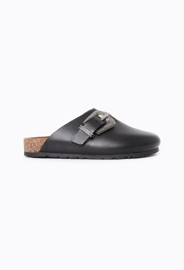 Saint Laurent 2022 Calfskin Buckle Mules - 1