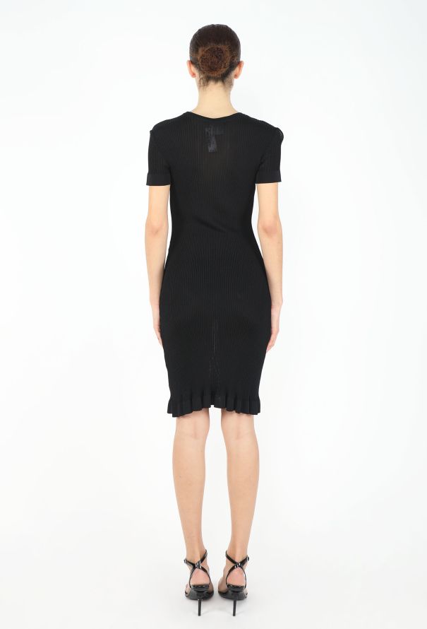 Chanel 1997 Ribbed 'CC' Bodycon Dress - 5