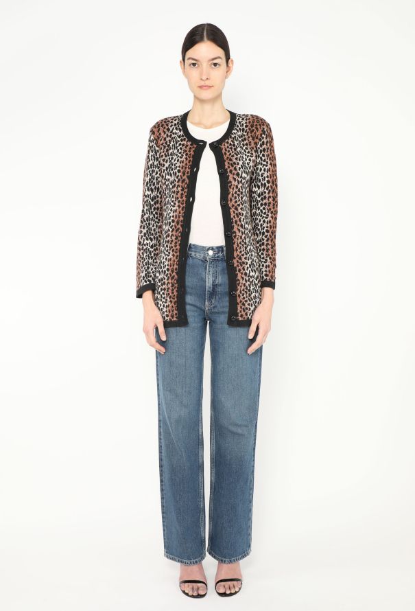 Saint Laurent 1995 Leopard Knit Cardigan - 2 Saint Laurent 1995 Leopard Knit Cardigan - 2