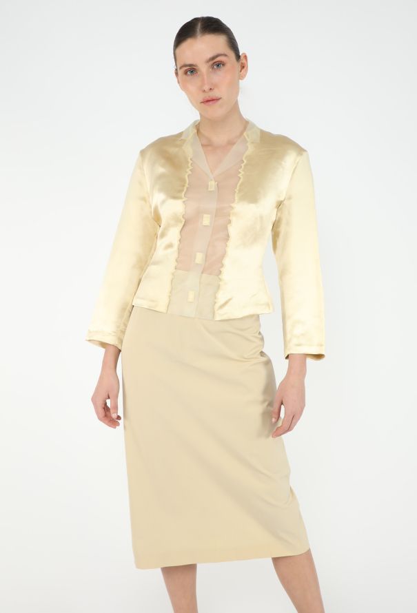 Prada RARE S/S 1998 Latex Panel Silk Ensemble - 5