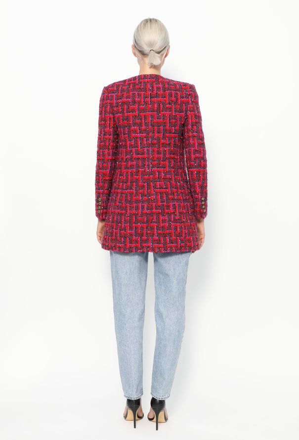 Saint Laurent F/W 2021 Embellished Tweed Jacket - 5