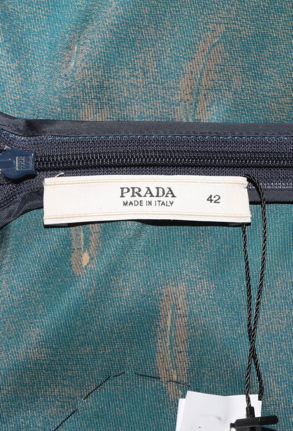 Prada S/S 2005 Swan Appliqué Silk Dress - 5