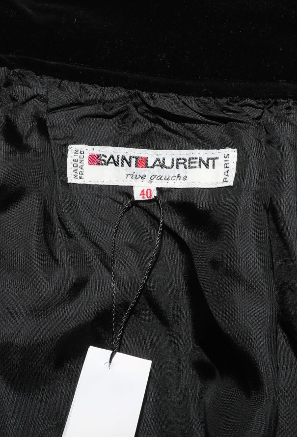 Saint Laurent 1976 Russian Braided Trim Velvet Skirt - 5