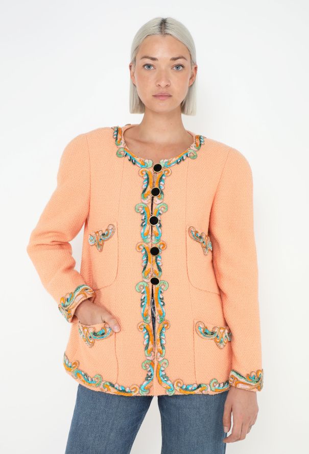 Chanel Early '90s Embroidered Tweed Jacket - 4 Chanel Early '90s Embroidered Tweed Jacket - 4