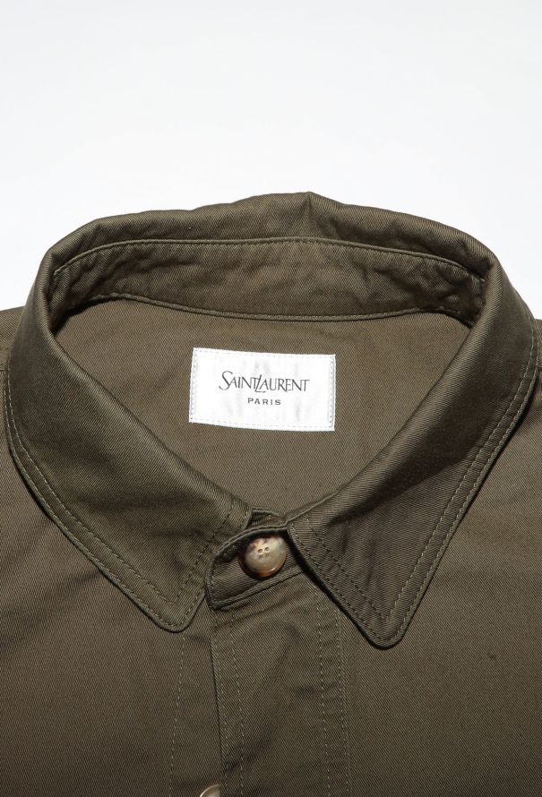 Saint Laurent 2024 Khaki Cargo Overshirt - 5
