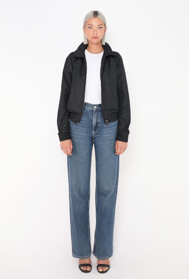 Chanel Embossed Nylon Bomber Jacket - 2 Chanel Embossed Nylon Bomber Jacket - 2