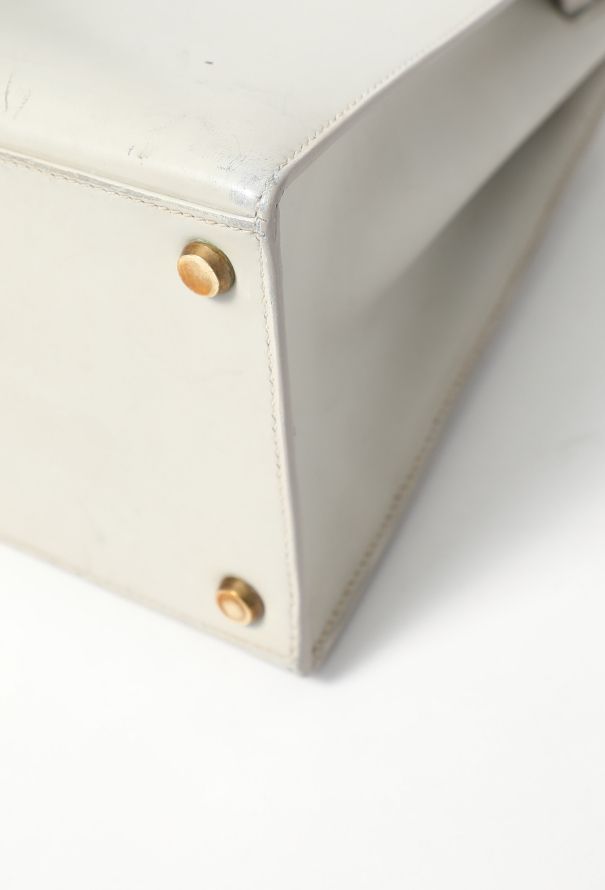 Hermès Rare '60s Light Grey Box Kelly Sellier 32 - 11