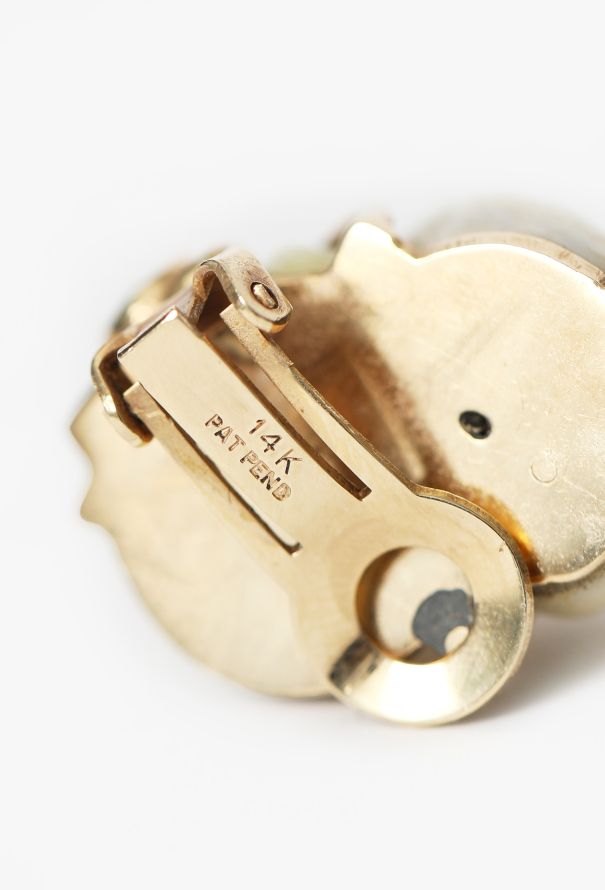 Vintage Fine Jewelry Seaman Schepps '70s Turbo Shell & Sapphire Earrings - 6