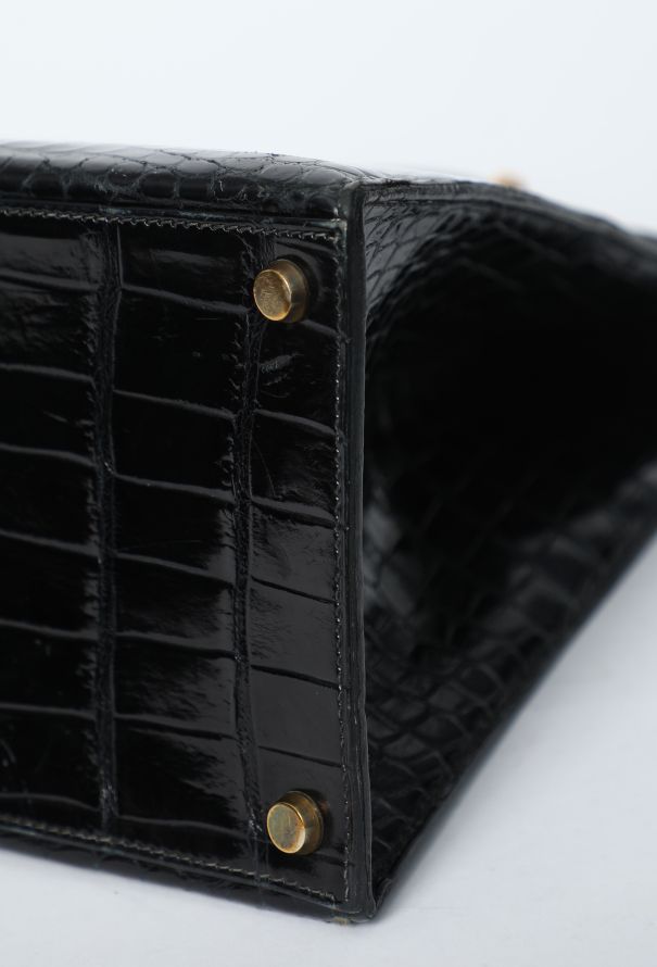 Hermès RARE 1955 Porosus Kelly 'Chaîne d'Ancre' 36cm - 9