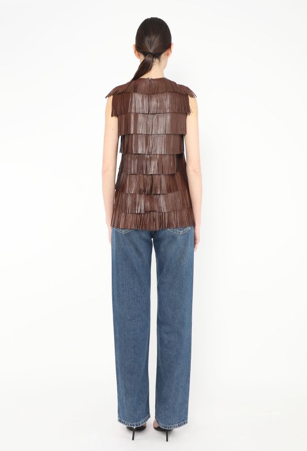 Collector S/S 2007 Leather Fringe Top - Prada | Authentic