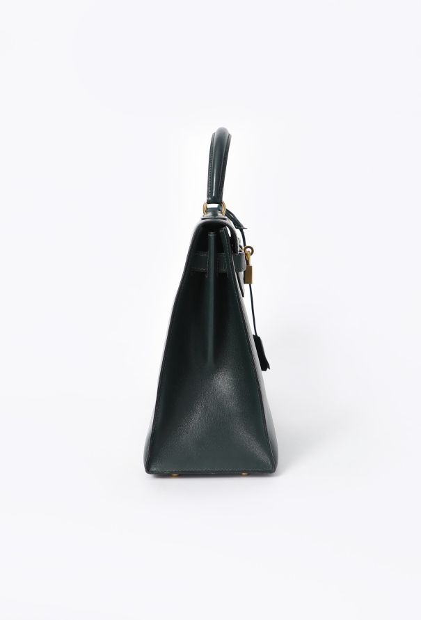 Hermès Vintage Vert Foncé Box Kelly Sellier 32 - 7